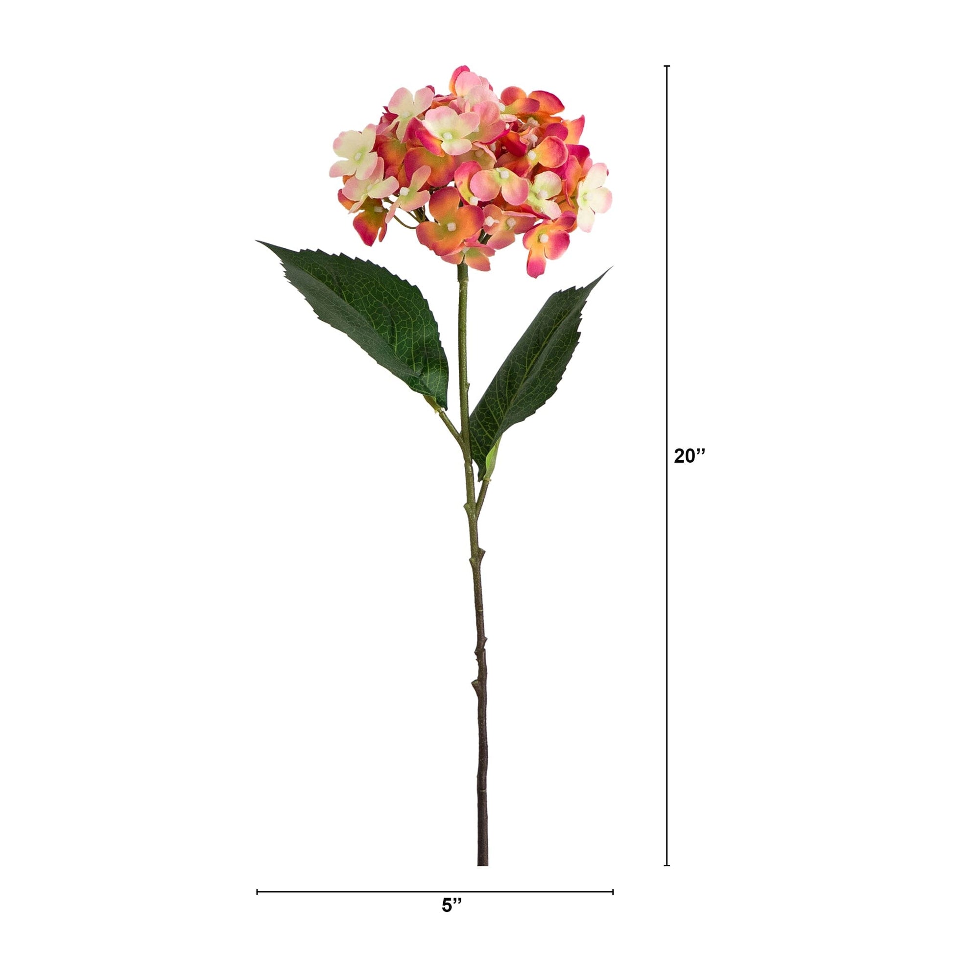 20" Artificial Hydrangea Flower Stems- Set of 3 - Tampa Home & Garden Store