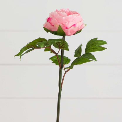 20"Artificial Peony Flower Stems - Set of 3 - Tampa Home & Garden Store