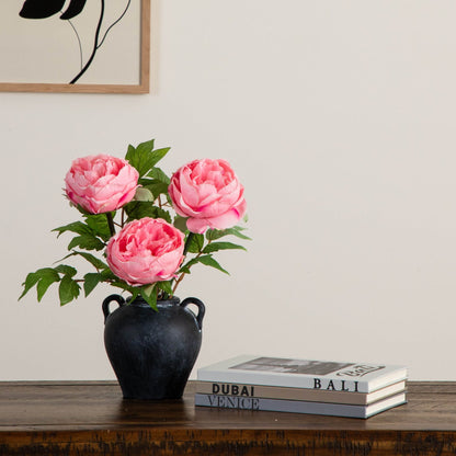 20"Artificial Peony Flower Stems - Set of 3 - Tampa Home & Garden Store