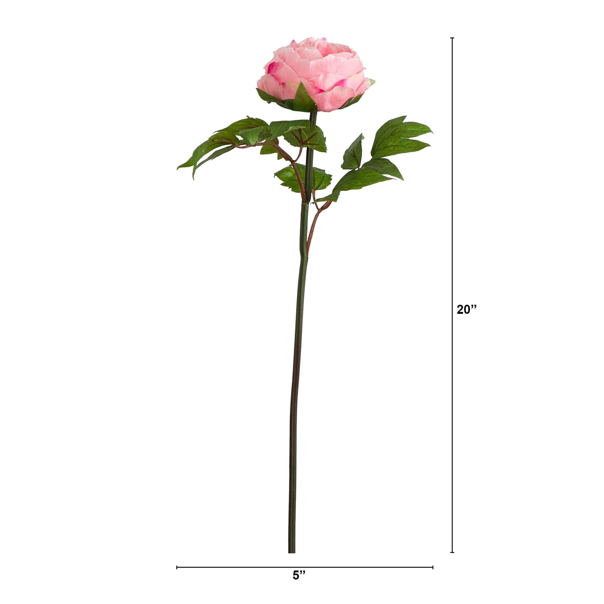 20"Artificial Peony Flower Stems - Set of 3 - Tampa Home & Garden Store