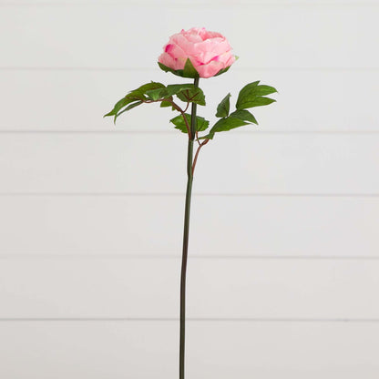 20"Artificial Peony Flower Stems - Set of 3 - Tampa Home & Garden Store