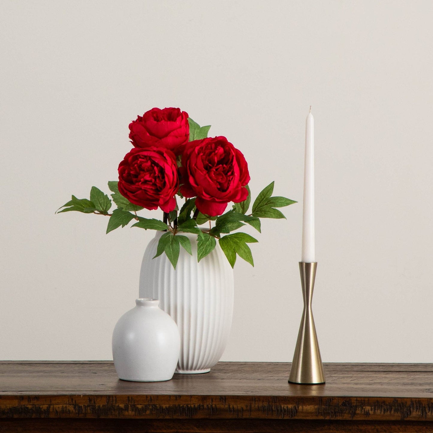 20"Artificial Peony Flower Stems - Set of 3 - Tampa Home & Garden Store