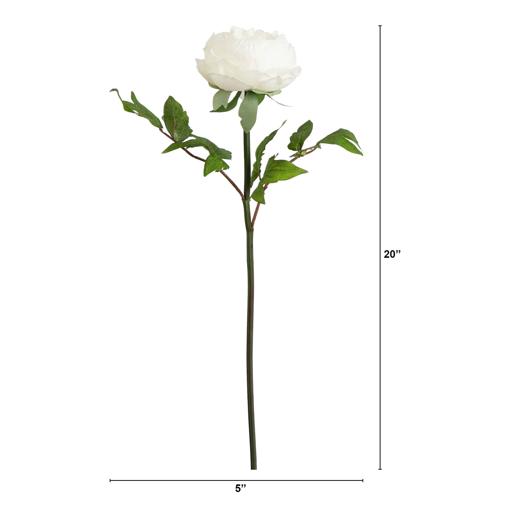 20"Artificial Peony Flower Stems - Set of 3 - Tampa Home & Garden Store