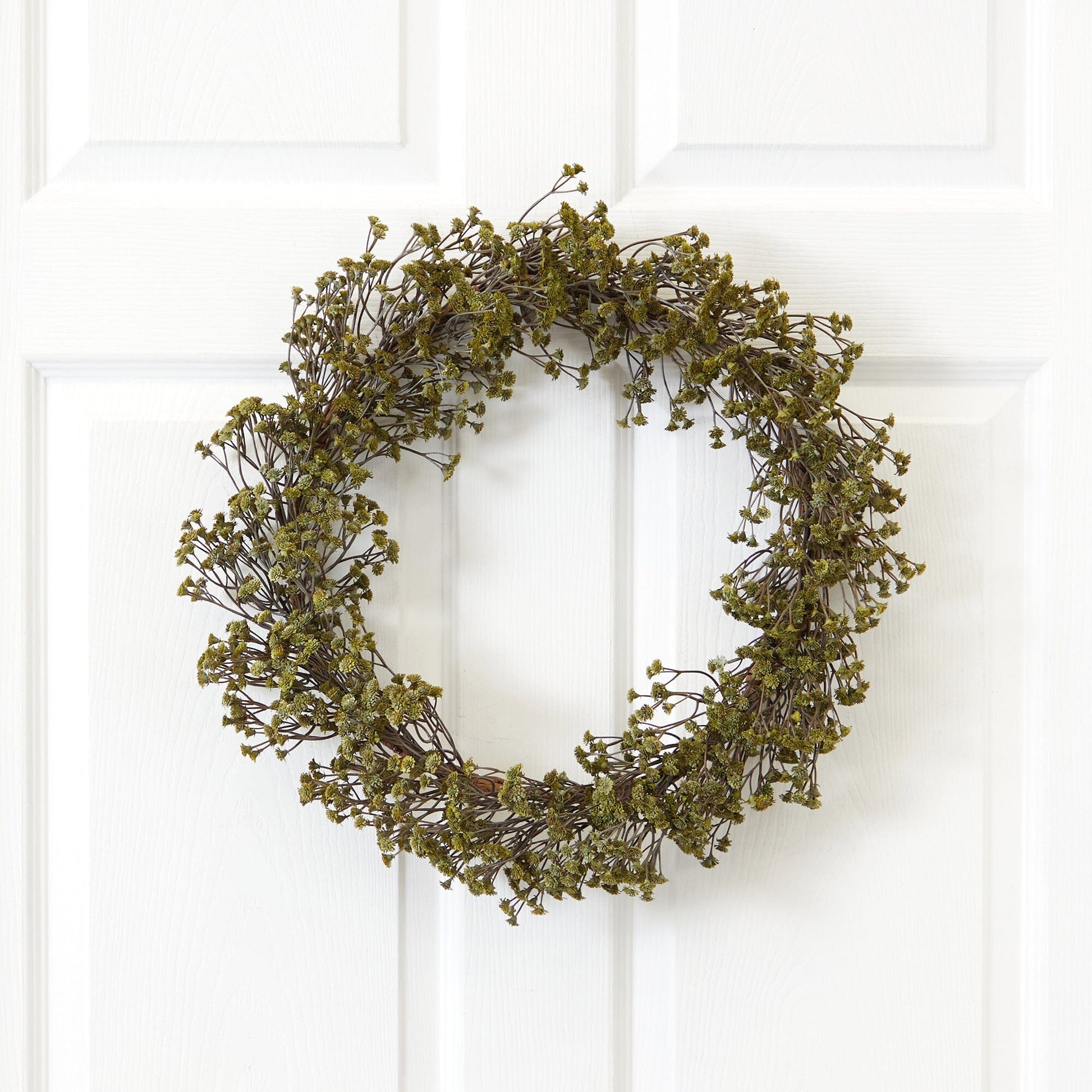 20” Autumn Gypsophila Artificial Wreath - Tampa Home & Garden Store