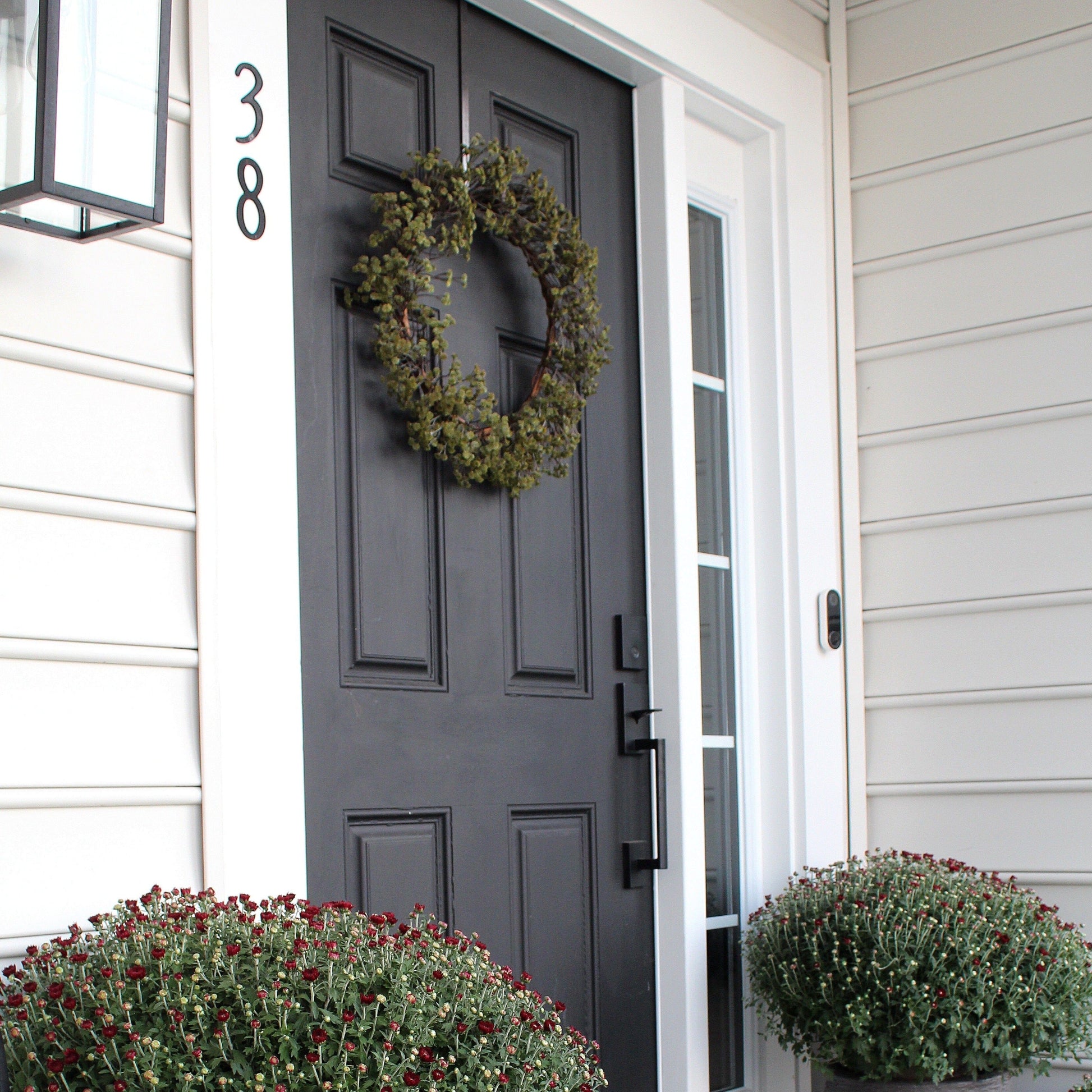 20” Autumn Gypsophila Artificial Wreath - Tampa Home & Garden Store