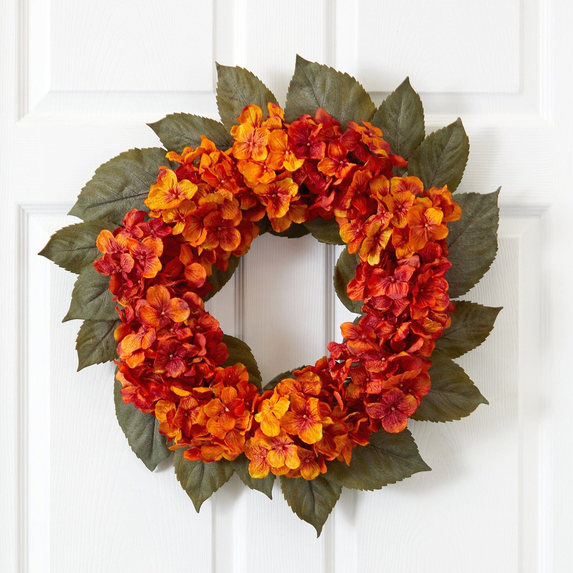 20” Autumn Hydrangea Artificial Wreath - Tampa Home & Garden Store