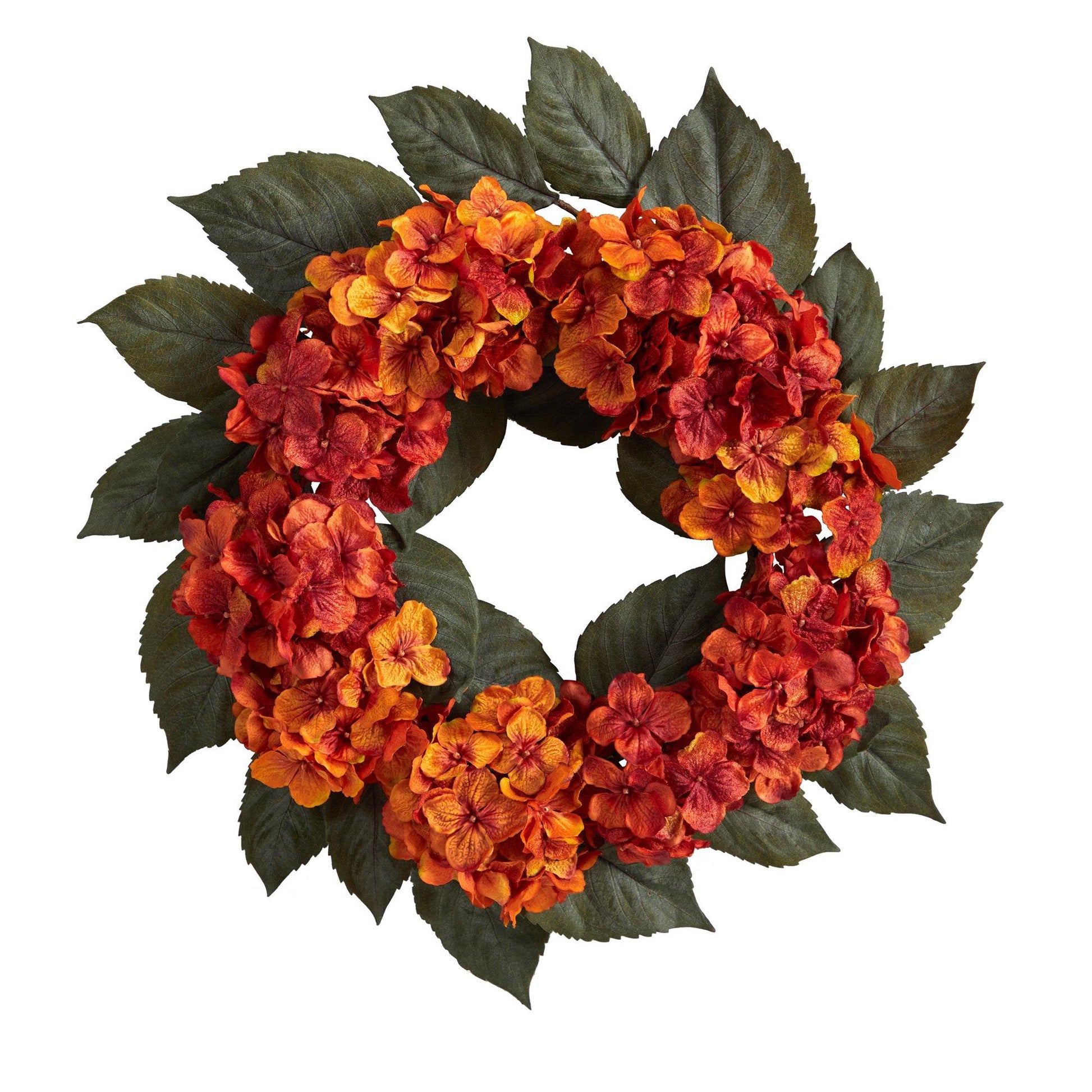 20” Autumn Hydrangea Artificial Wreath - Tampa Home & Garden Store
