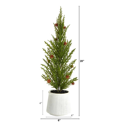 20'' Cedar Pine “Natural Look” Artificial Christmas Tree - Tampa Home & Garden Store