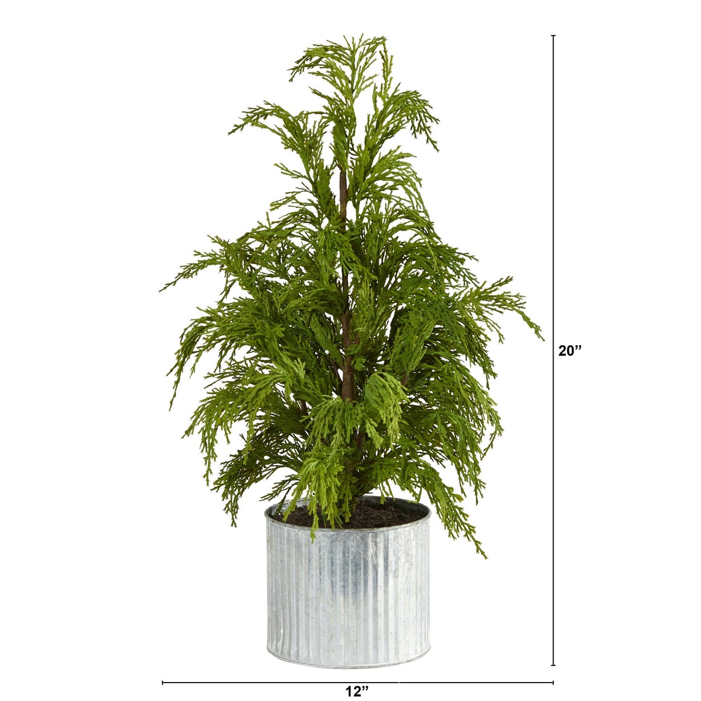 20” Cedar Pine “Natural Look” Artificial Christmas Tree in Decorative Planter - Tampa Home & Garden Store