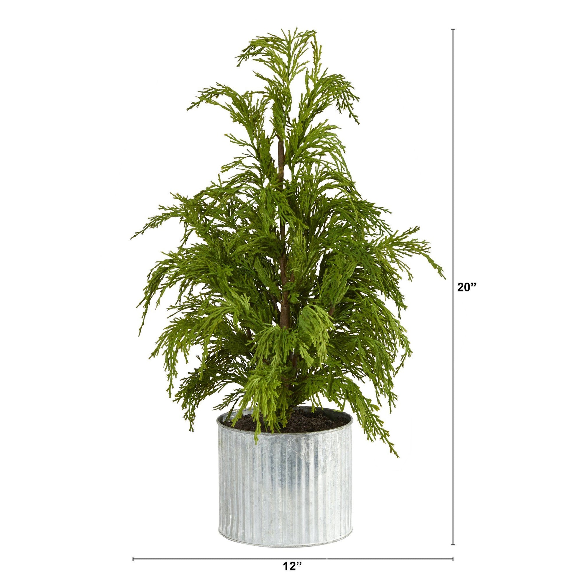 20” Cedar Pine “Natural Look” Artificial Christmas Tree in Decorative Planter - Tampa Home & Garden Store