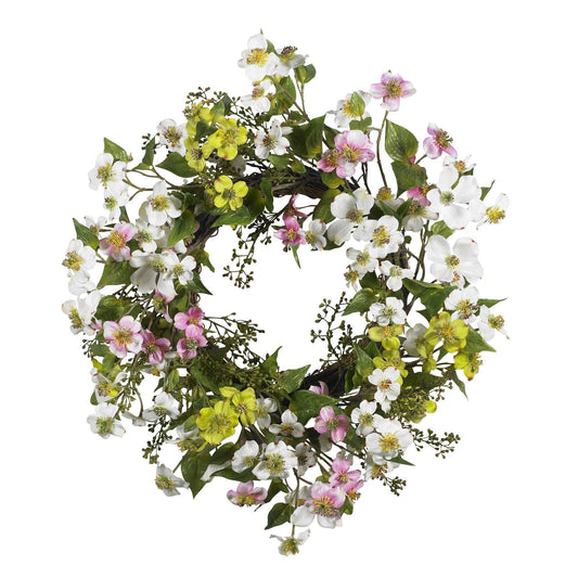 20" Dogwood Wreath" - Tampa Home & Garden Store