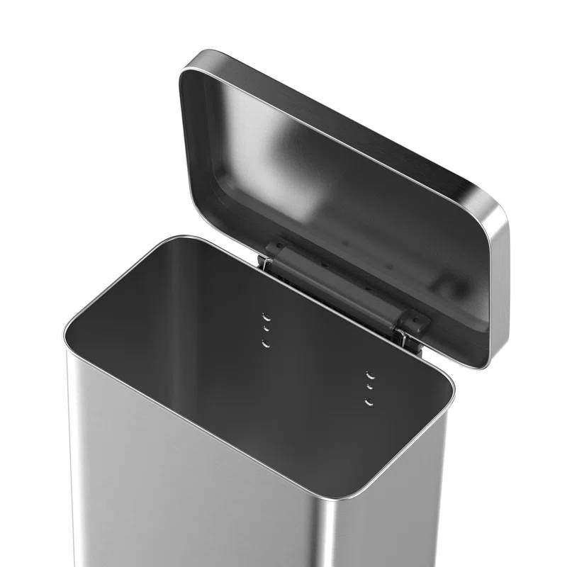 20-Gallon Sturdy Stainless Steel Kitchen Trash Can with Step-on Lid - Tampa Home & Garden Store
