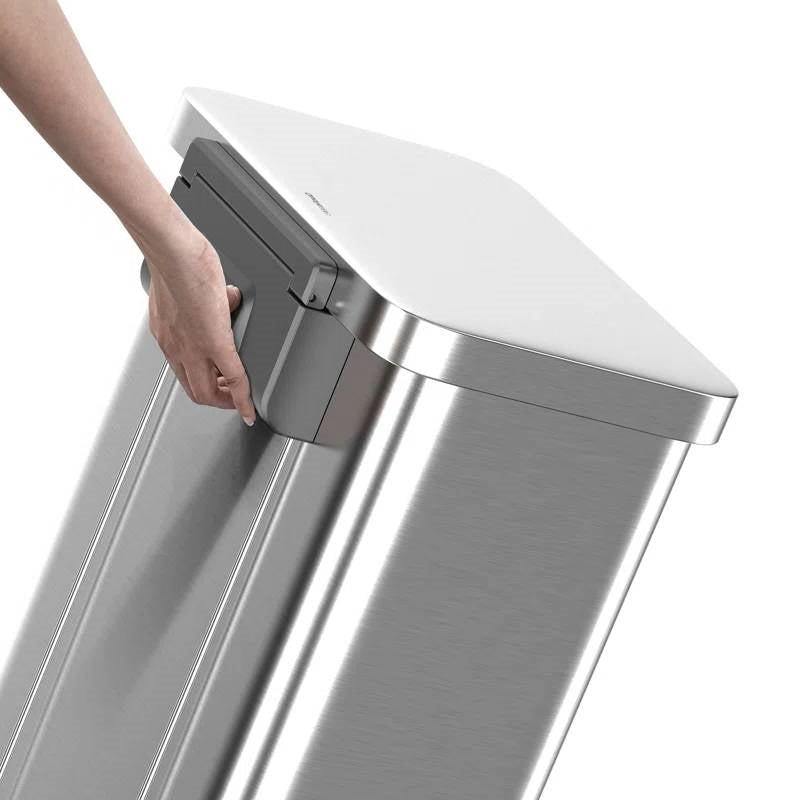 20-Gallon Sturdy Stainless Steel Kitchen Trash Can with Step-on Lid - Tampa Home & Garden Store