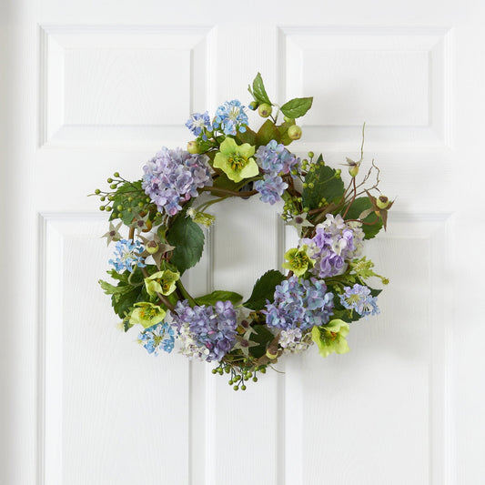 20" Hydrangea Wreath - Tampa Home & Garden Store