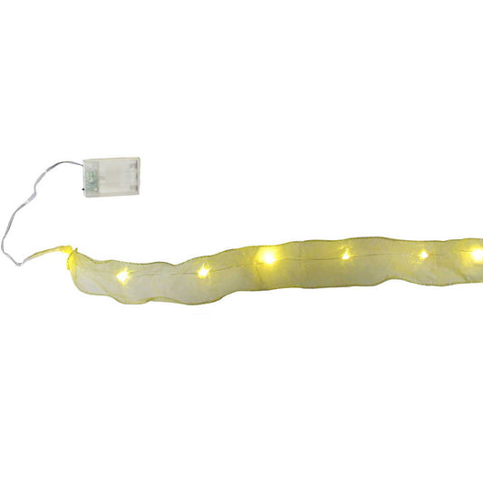 20-Light Battery-Operated Ribbon Lights - Gold - Tampa Home & Garden Store