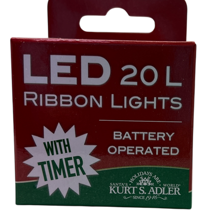 20-Light Battery-Operated Ribbon Lights - Gold - Tampa Home & Garden Store