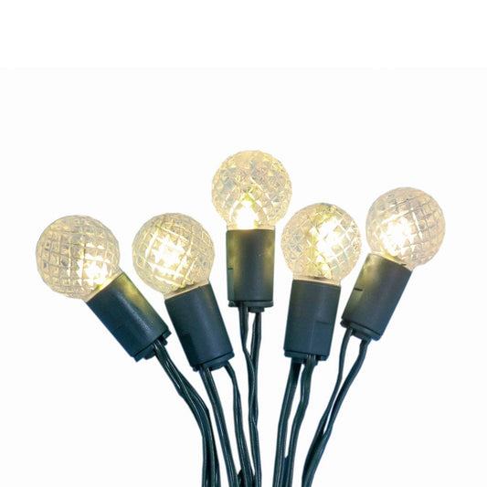 20-Light Battery Operated Warm White Berry Bulb Fairy Lights With Green Wire - Tampa Home & Garden Store