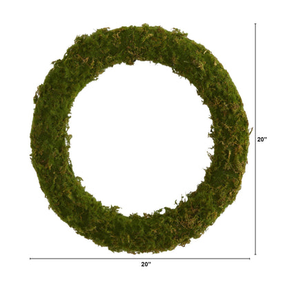 20” Moss Artificial Wreath - Tampa Home & Garden Store
