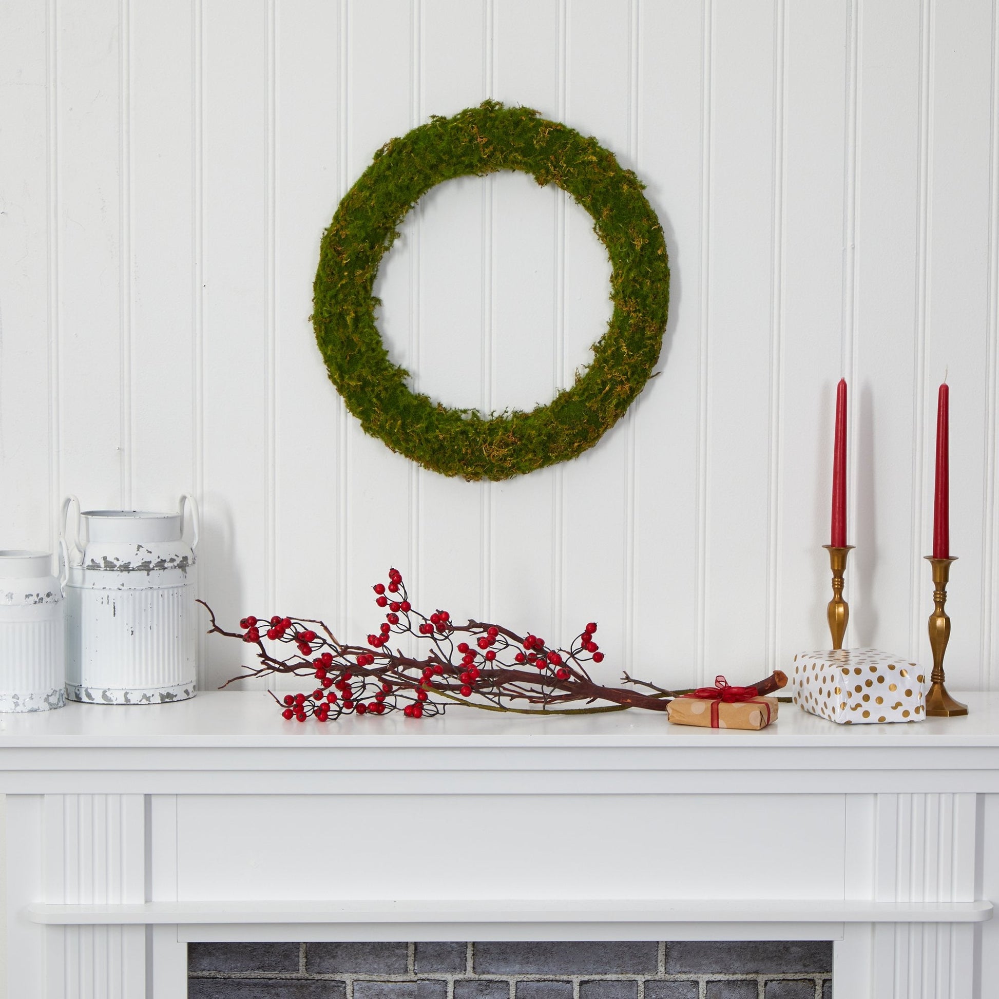 20” Moss Artificial Wreath - Tampa Home & Garden Store