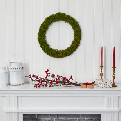20” Moss Artificial Wreath - Tampa Home & Garden Store