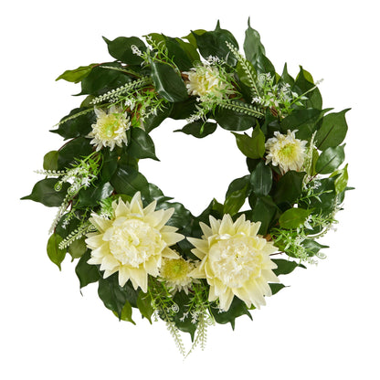 20” Protea Artificial Wreath - Tampa Home & Garden Store