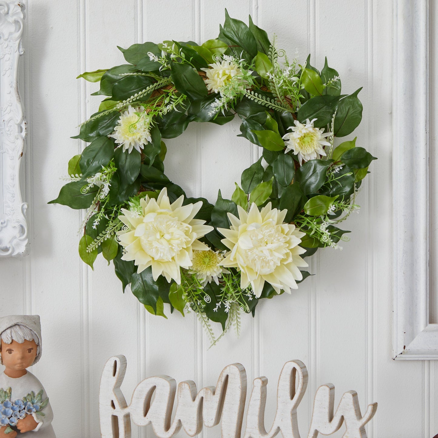 20” Protea Artificial Wreath - Tampa Home & Garden Store