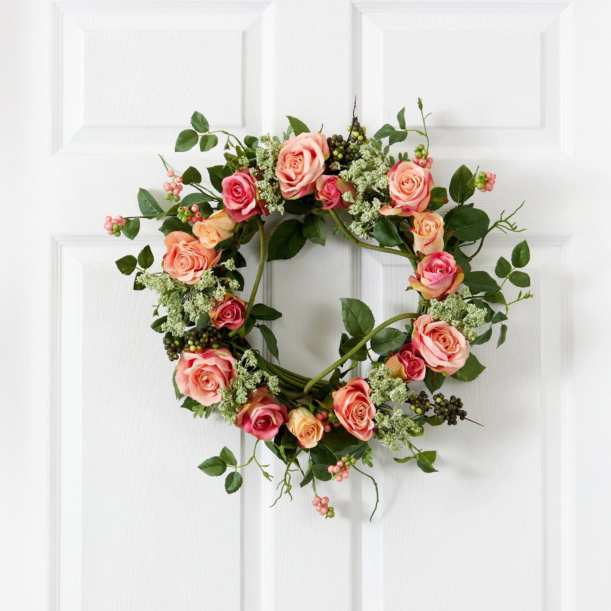 20" Rose Wreath - Tampa Home & Garden Store