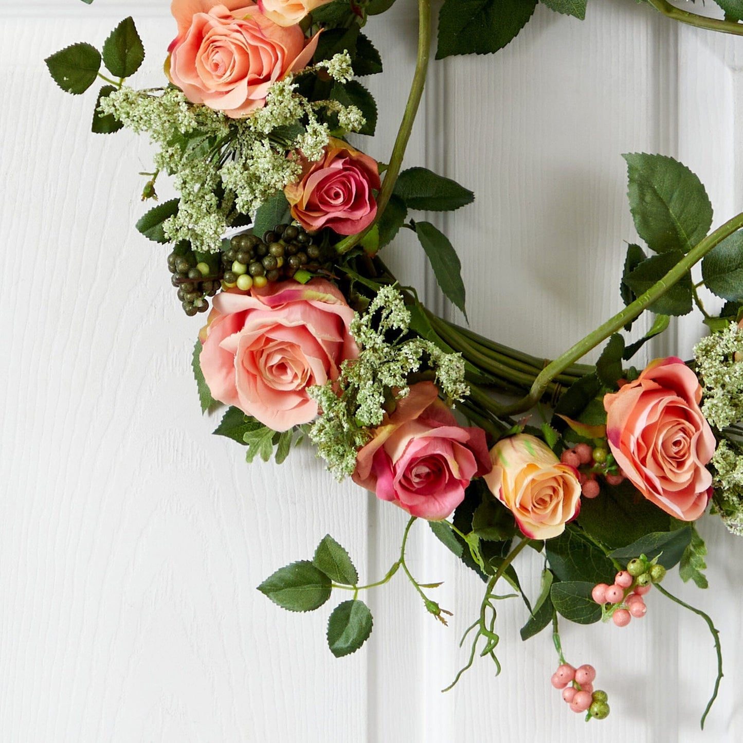 20" Rose Wreath - Tampa Home & Garden Store