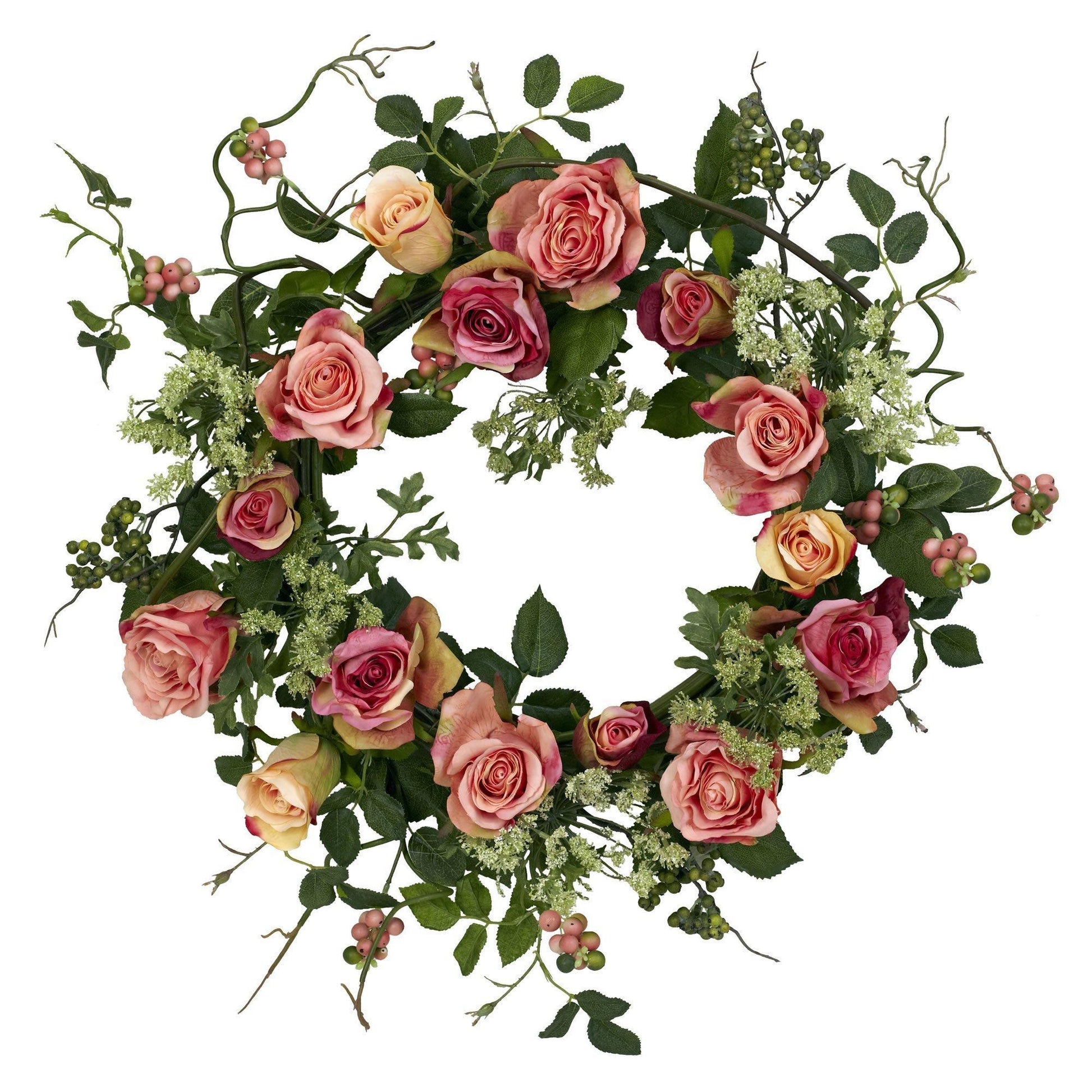 20" Rose Wreath - Tampa Home & Garden Store