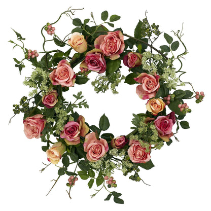 20" Rose Wreath - Tampa Home & Garden Store