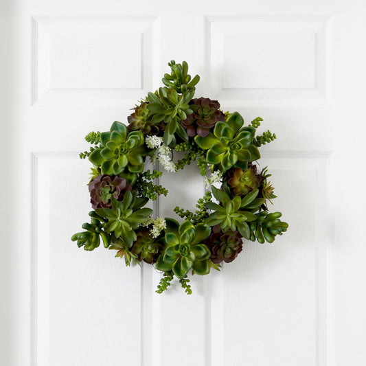 20" Succulent Wreath - Tampa Home & Garden Store