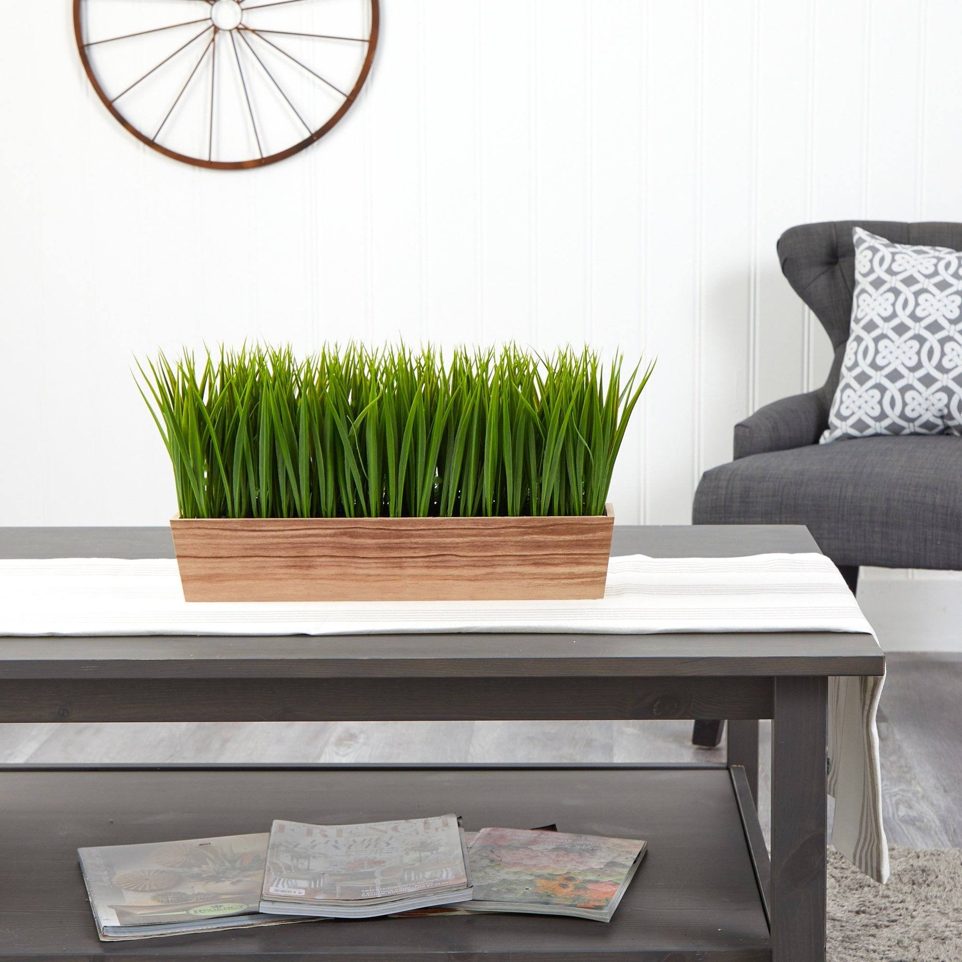 20” Vanilla Grass Artificial Plant in Decorative Planter - Tampa Home & Garden Store