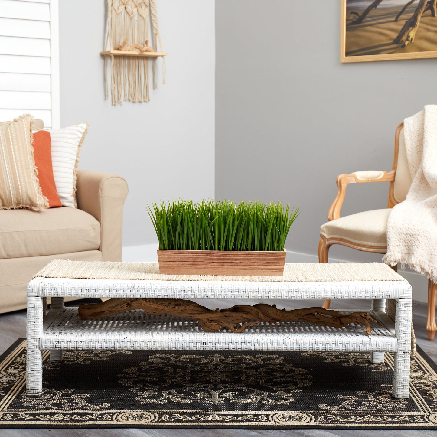20” Vanilla Grass Artificial Plant in Decorative Planter - Tampa Home & Garden Store