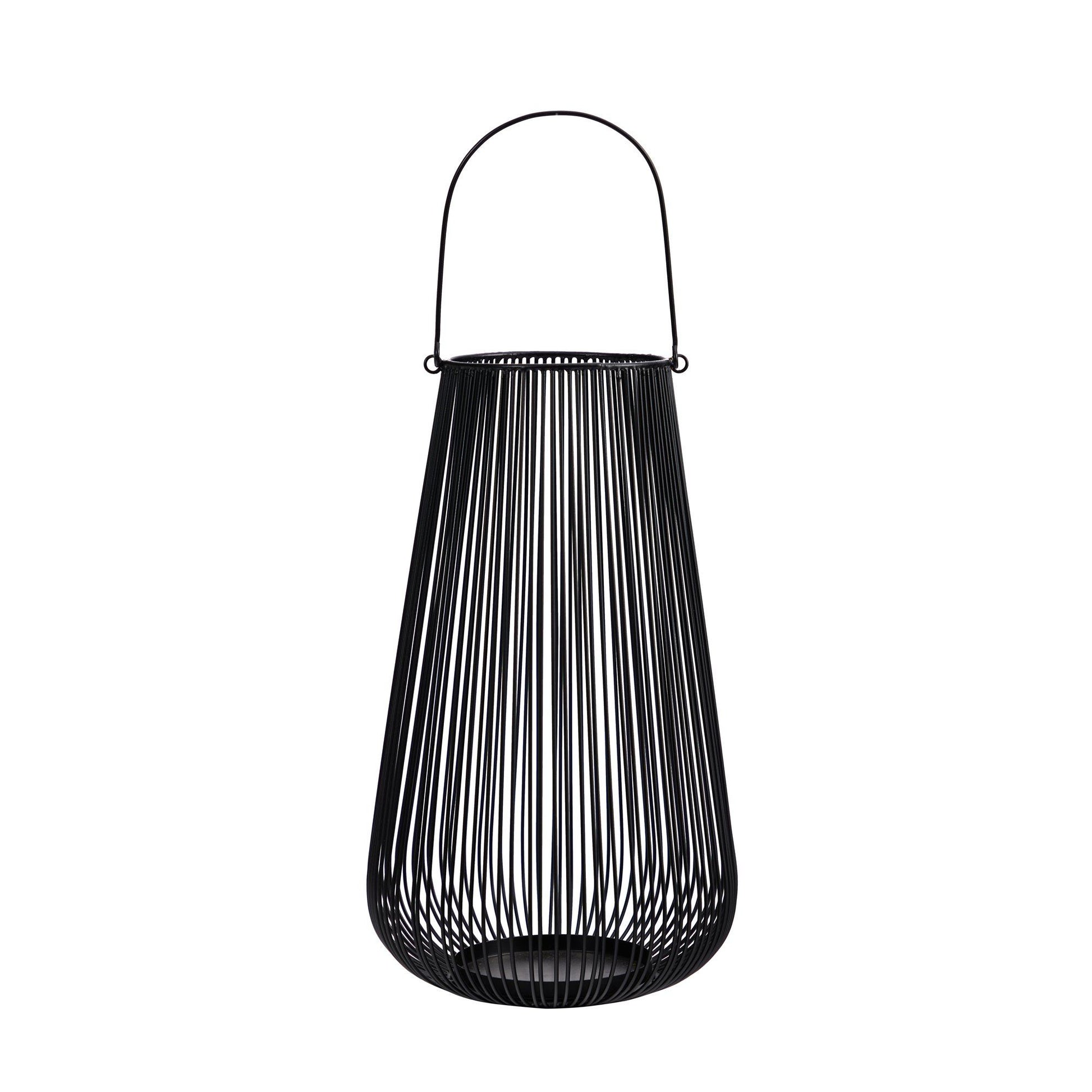20” Vintage Black Metal Wire Votive Tea Lantern Candle Holder - Tampa Home & Garden Store