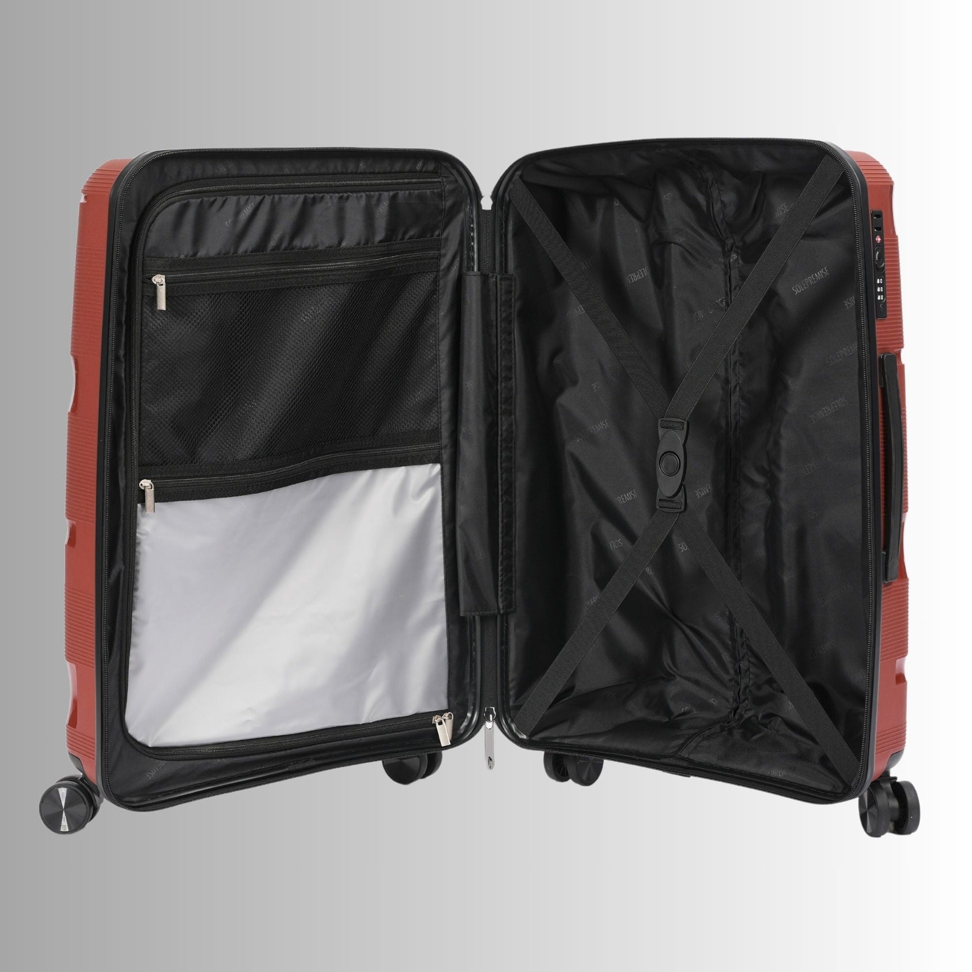 20-inch Red Carry-On Hardcase Roller Luggage - Tampa Home & Garden Store