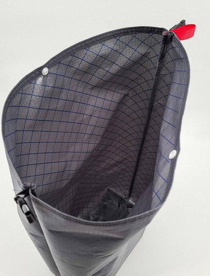 20 Liter Bear Bag (ECOPAK ultralight) gray with blue grid interior and red pull tab on Tampa Home & Garden Store