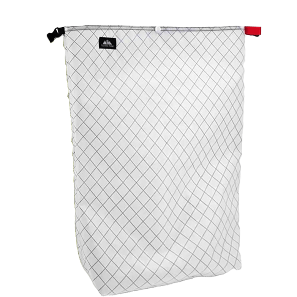 20L bear bag ultralight ECOPAK by Hilltop Packs LLC, white with gray diamond grid, red pull tab on Tampa Home & Garden Store