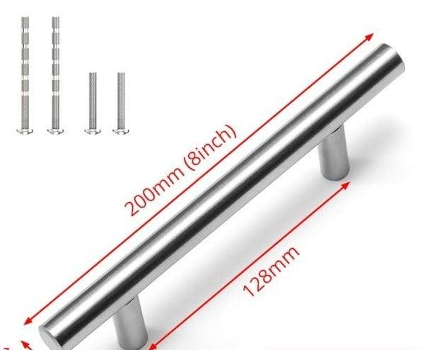 Stevvex 20 pcs brushed gold stainless steel kitchen T-bar cabinet pulls 200mm long on Tampa Home & Garden Store