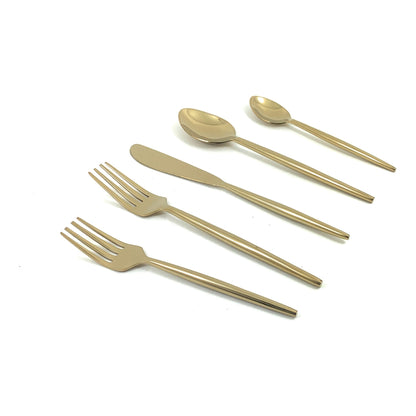 Vibhsa gold 20-piece flatware set for 4 with spoons, forks and knives on Tampa Home & Garden Store