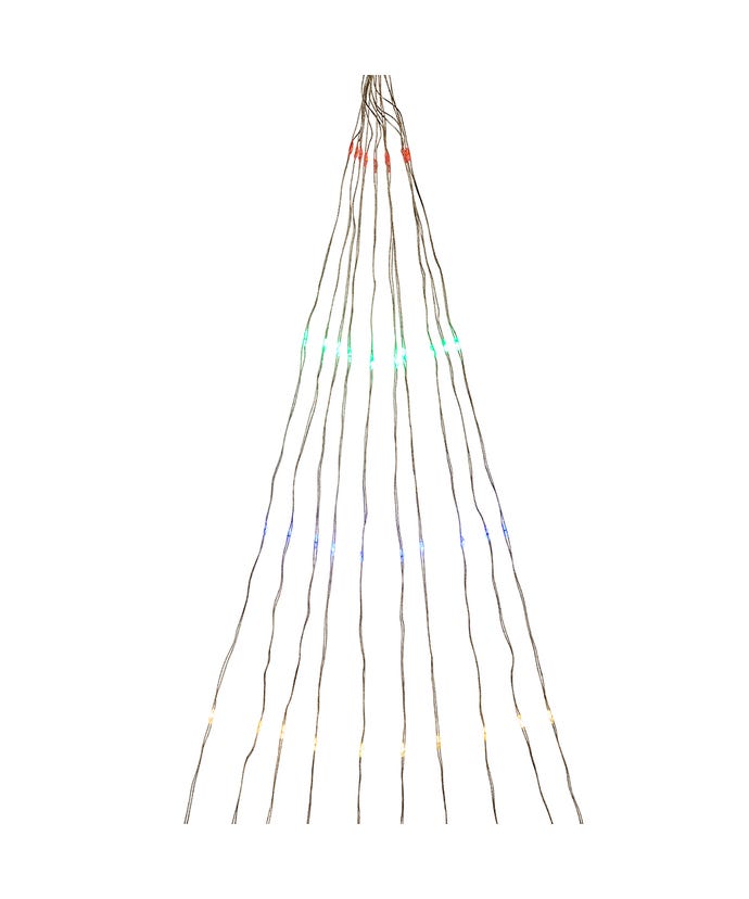 200-Light Silver Nylon Canopy Light With Multicolor LED Lights - Tampa Home & Garden Store