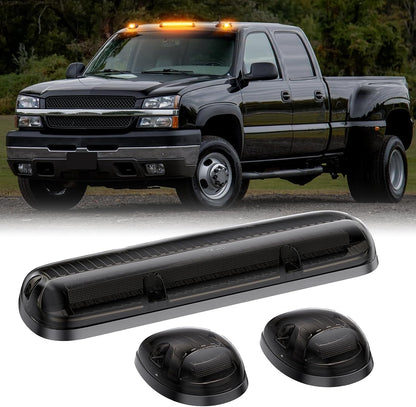 Smoked white amber LED roof cab lights for 2000–2006 GMC Chevy HD exterior, AutoLEDTech.com on Tampa Home & Garden Store