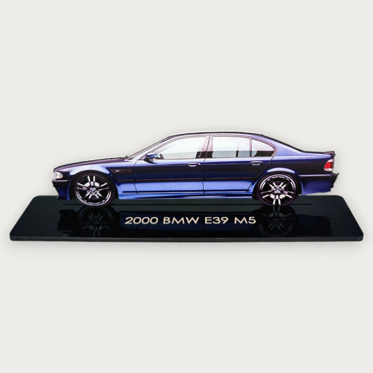 2000 BMW E39 M5 (2) Metal Car Wall Art, Color 2D Diecast Car Decor, Silhouette Metal Wall Art, Gift For Car Lovers, Detailed Color Metal Car - Tampa Home & Garden Store