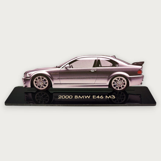 2000 BMW E46 M3 (2) Metal Car Wall Art, Color 2D Diecast Car Decor, Silhouette Metal Wall Art, Gift For Car Lovers, Detailed Color Metal Car - Tampa Home & Garden Store