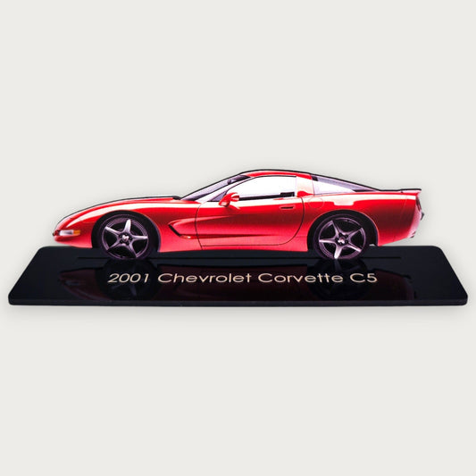 2001 Chevrolet Corvette C5 (2) Metal Car Wall Art, Color 2D Diecast Car Decor, Silhouette Metal Wall Art, Gift For Car Lovers, Detailed Color Metal Car - Tampa Home & Garden Store
