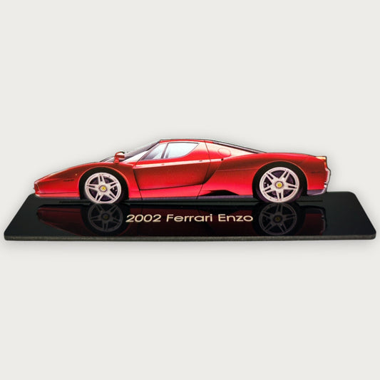 2002 Ferrari Enzo (1) Metal Car Wall Art, Color 2D Diecast Car Decor, Silhouette Metal Wall Art, Gift For Car Lovers, Detailed Color Metal Car - Tampa Home & Garden Store
