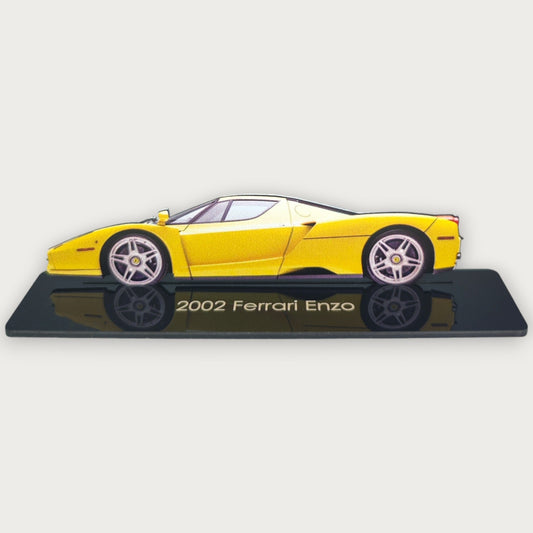 2002 Ferrari Enzo (2) Metal Car Wall Art, Color 2D Diecast Car Decor, Silhouette Metal Wall Art, Gift For Car Lovers, Detailed Color Metal Car - Tampa Home & Garden Store