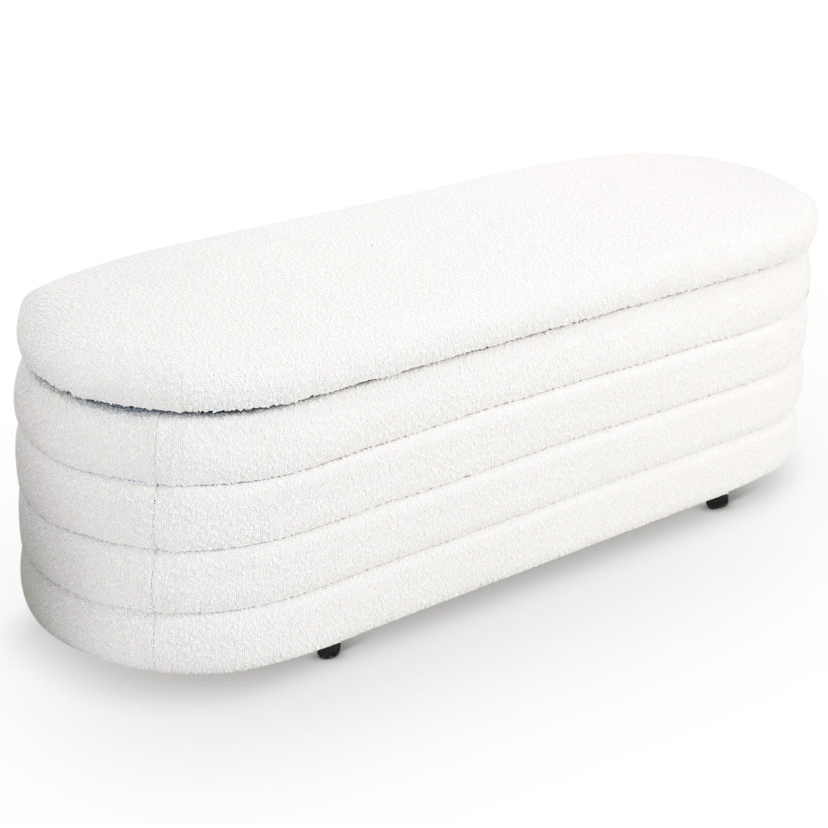 Cabana bench with storage in ivory fabric by HouseOfZazla on Tampa Home & Garden Store