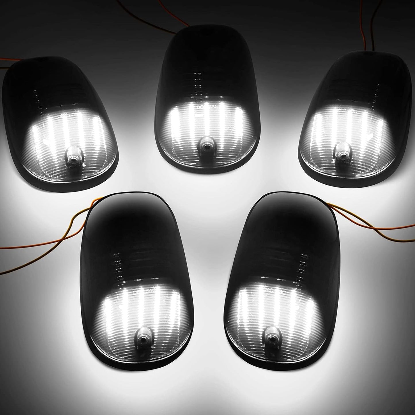 LED roof cab lights 6pk for 2003–2018 Dodge Ram HD, smoked clear white amber LEDs, AutoLEDTech on Tampa Home & Garden Store