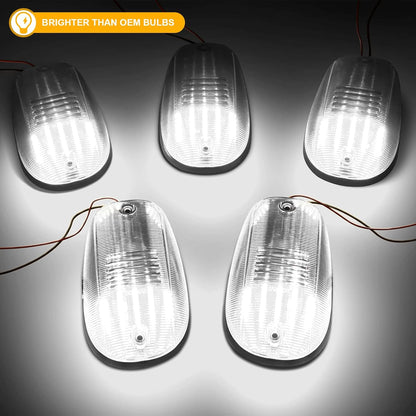 LED roof cab lights for 2003–2018 Ram HD; smoked lenses with white/amber LEDs, 5pc on Tampa Home & Garden Store