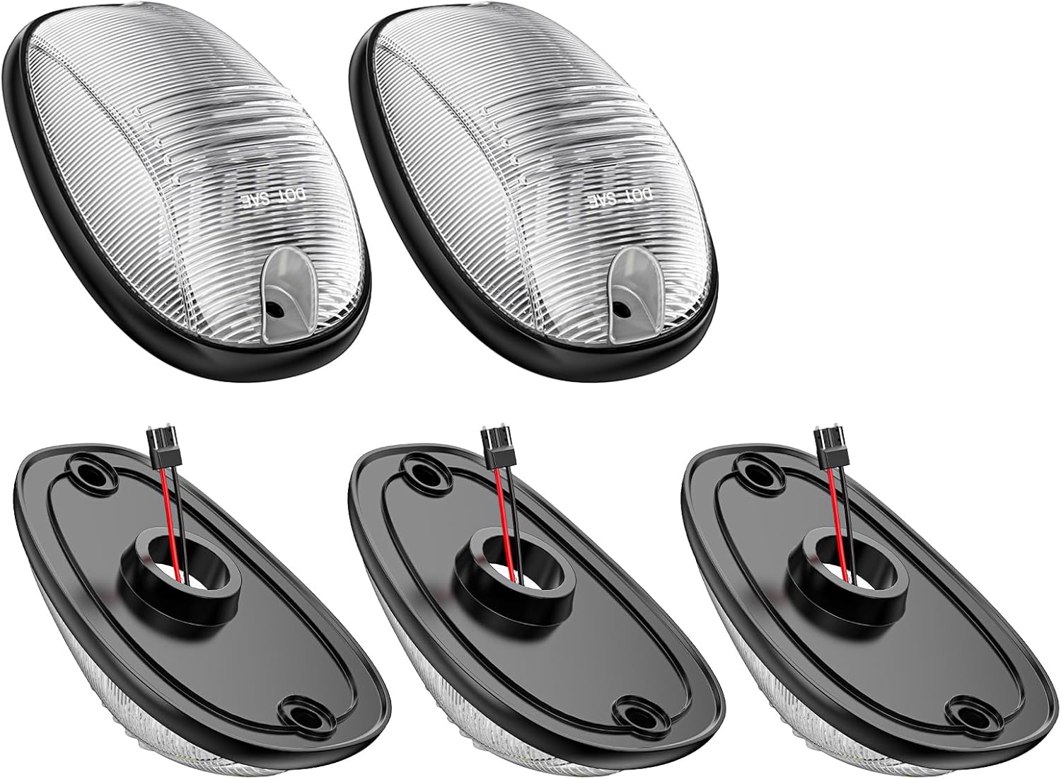 2 LED roof cab lights 2003-2018 Dodge Ram HD smoked amber with mounting bases AutoLEDTech.com on Tampa Home & Garden Store